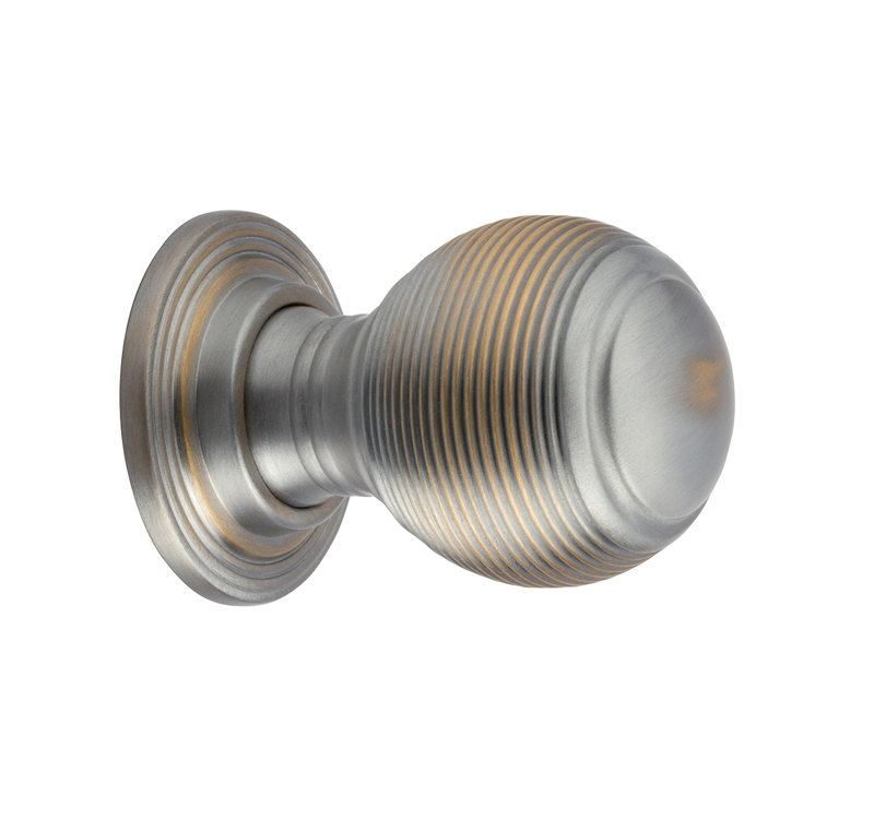 Jupiter Round Knob, 0.98" H x 0.98" W x 0.98" D, Weathered Chrome
