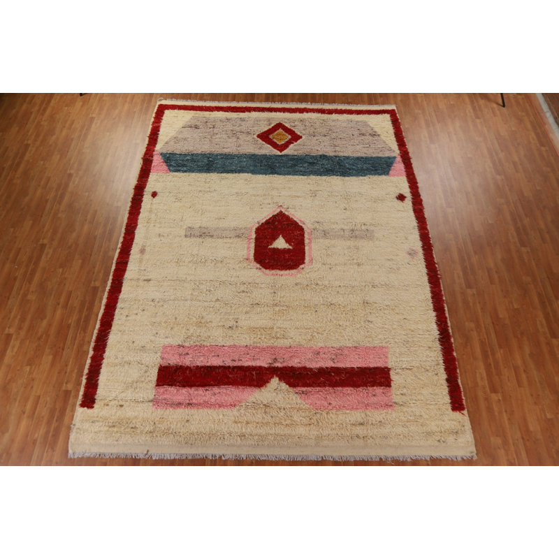 Tapis marocain géométrique fait à la main 10 x 14