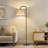 68" Arched/arc Rattan Floor Lamp With Bulb And Remote Control-774290052