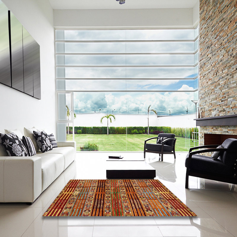Tapis abstrait moderne 681, Carré 4 pi