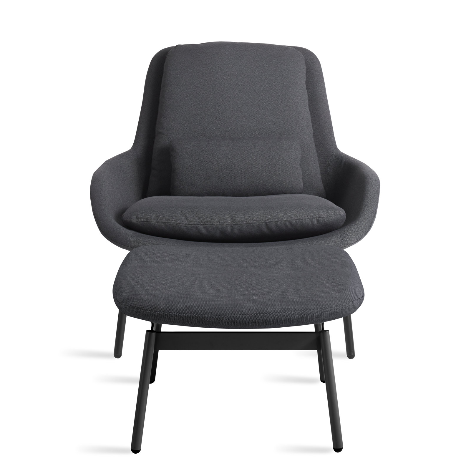 Field Upholstered Accent Chair, Maharam Meld in Panda Polyester Blend