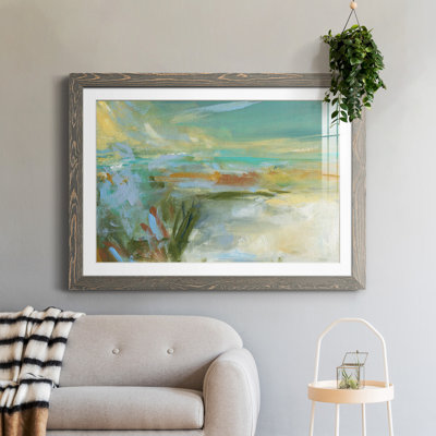 Plage de sable - peinture encadrée