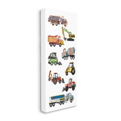 «Vibrant Camions of Construction Playful» par Ziwei Li - impression sur toile