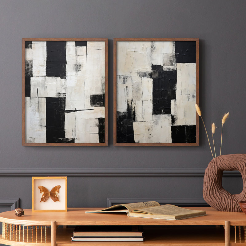 ABSTRACT Series CEC XXXVII - Impression encadrée de qualité supérieure - prête à être accrochée - aucun clou requis - aucun clou requis