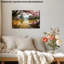 "Scenic Nature", art mural sur toile de paysage de rivière Cherry Blossom-446589627