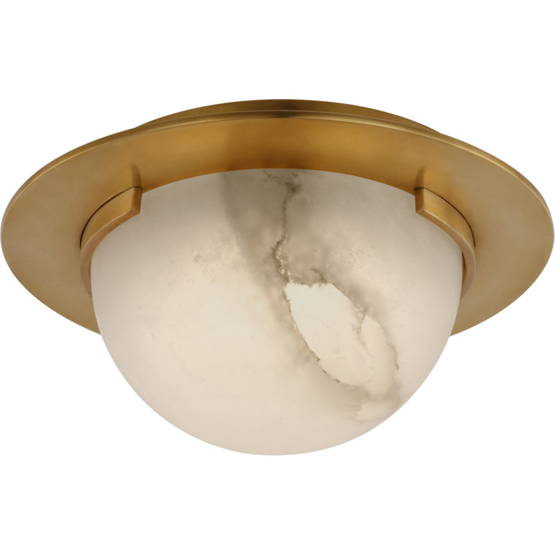 Kelly Wearstler Melange 6" Solitaire Flush Mount, Antique Burnished Brass