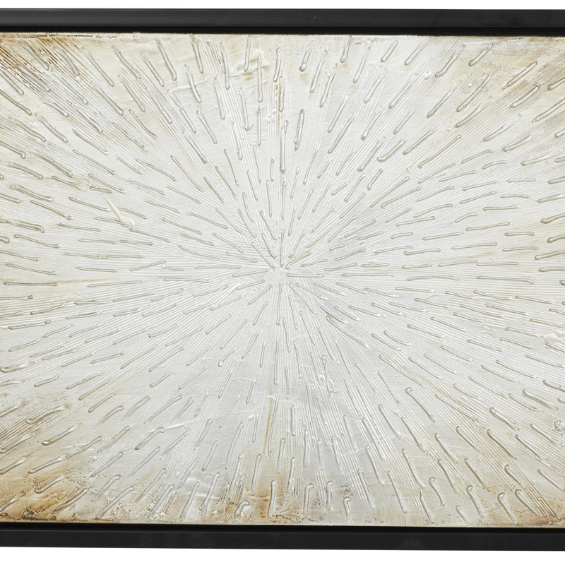 73" x 22" Brown Radial Starburst Canvas Wall Art