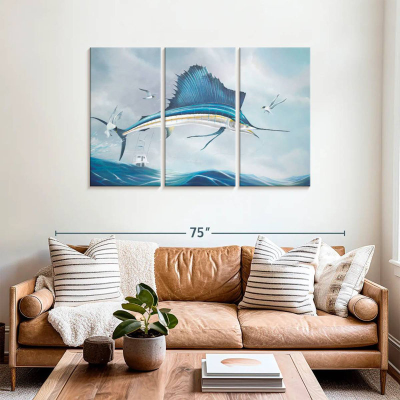 Blue Marlin, 36" H x 57" W