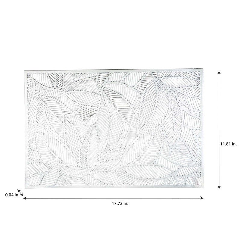 Ensemble de napperons en vinyle 4 pièces, Argent