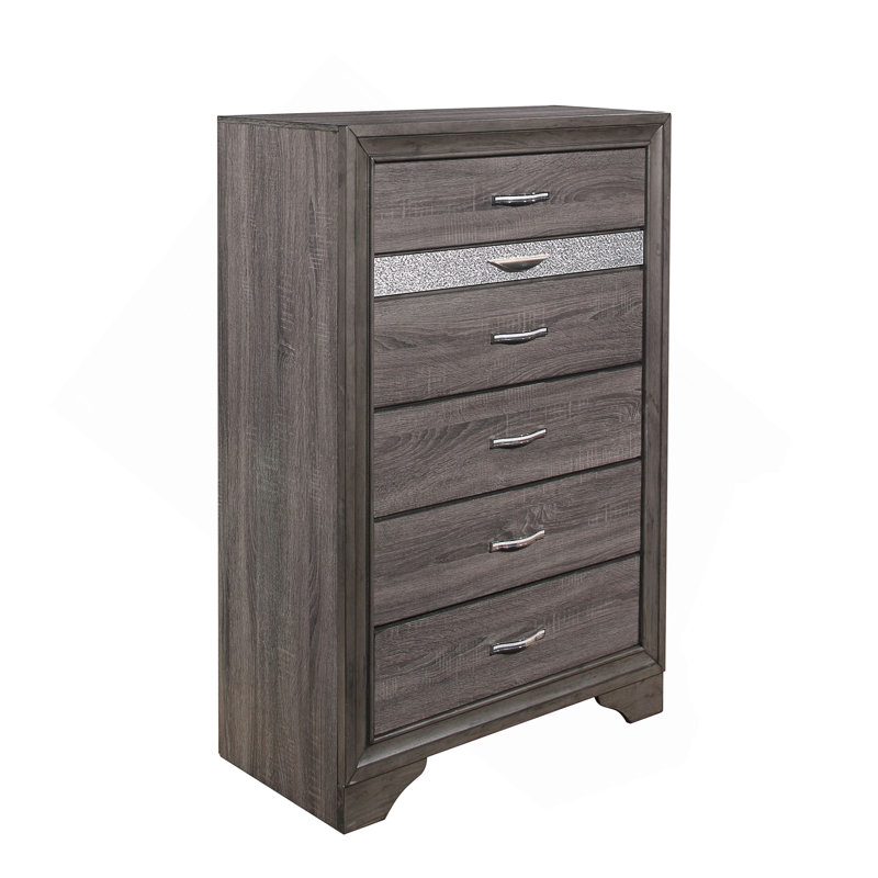 Commode gris étincelant