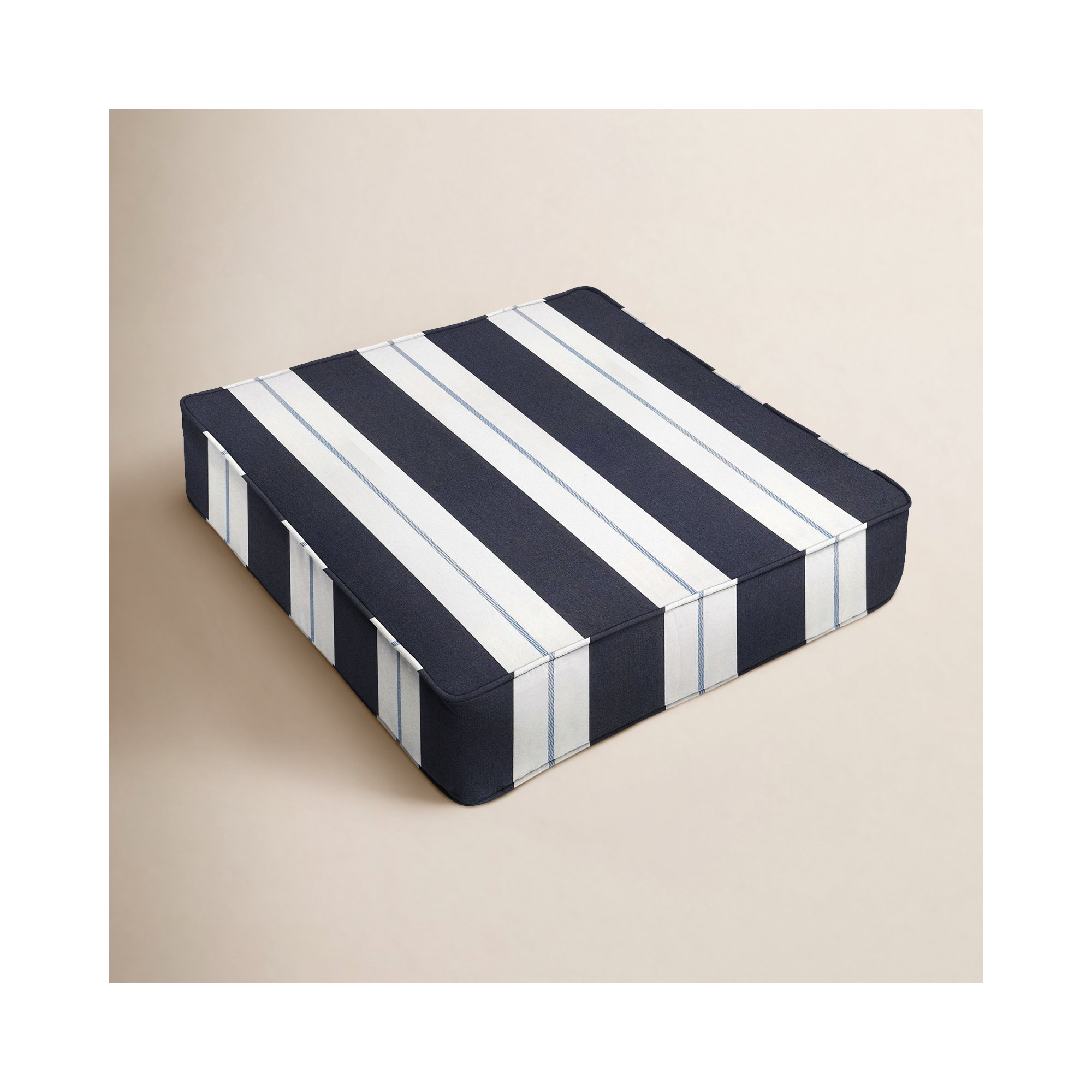 Deana Indoor/Outdoor Sunbrella® Seat Cushion, Navy Stripe Sunbrella®, 22.5" W x 22.5" D
