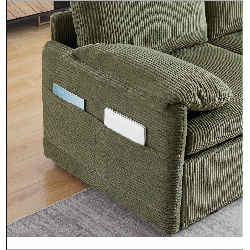 Canapé-lit avec couchette réglable 3-en-1, Vert