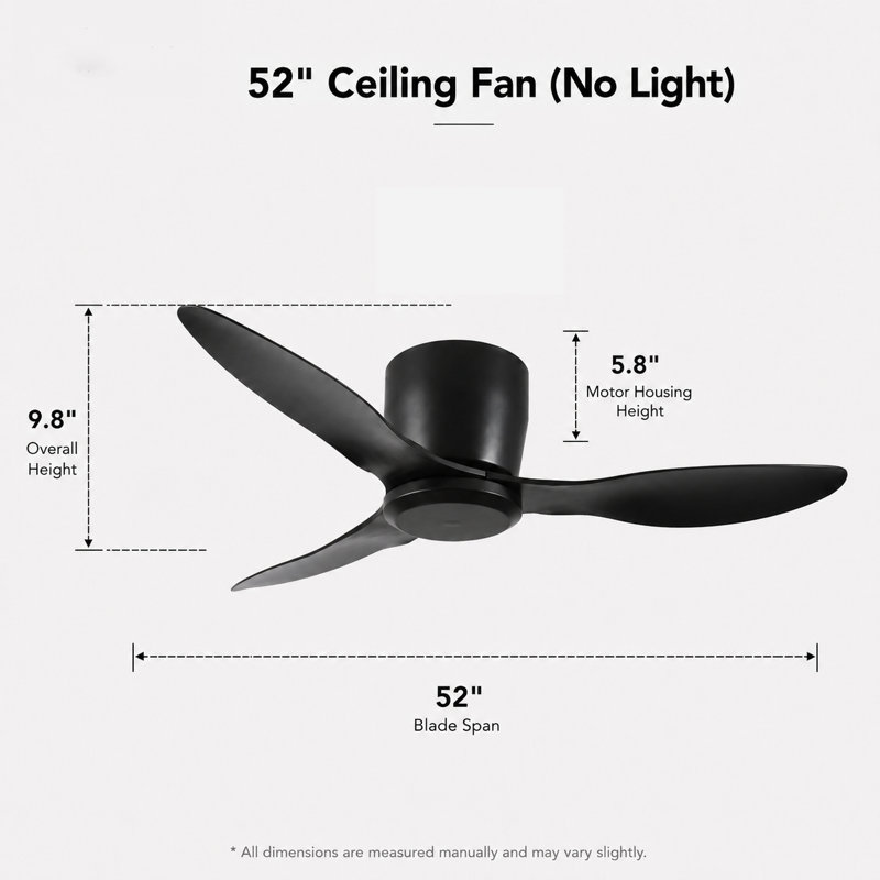 52-Inch Ceiling Fan without ligh
