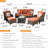Gering Premium All-Weather Wicker 5 - Person Patio Conversation Set with Cushions-67013956