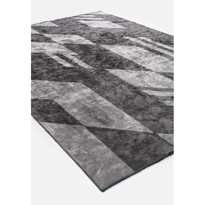 Tapis moderne à tirets abstraits, Rectangle 9 pi 10 po x 14 pi