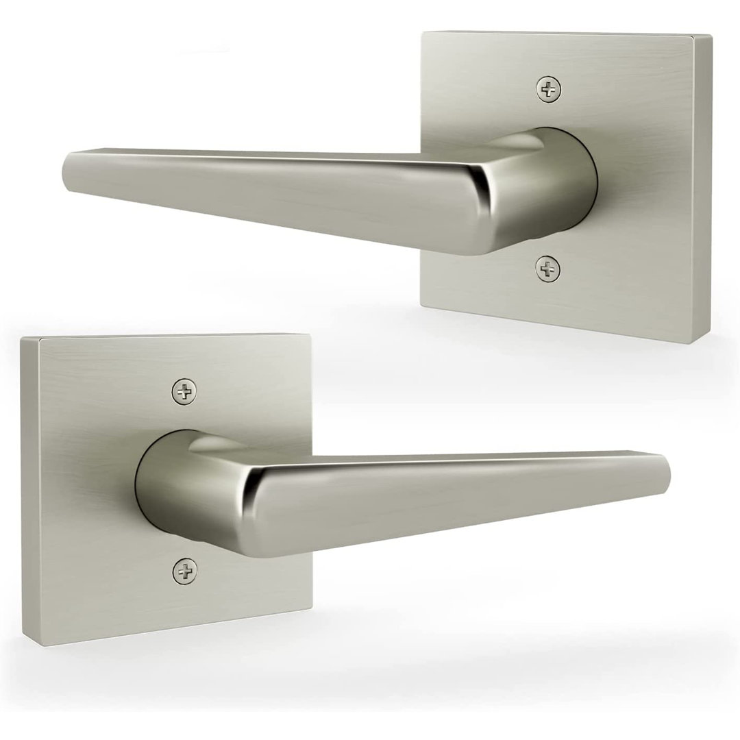 Mega Handles Lever Door Lock Handle Set for Hallway, Closet & Bathroom Fits All Standard Door Sizes (Set of 2) Mega Handles 