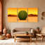 «Cactus Desert Cactus Sunset», ensemble de 3 reproductions d'art sur toile-1776786254