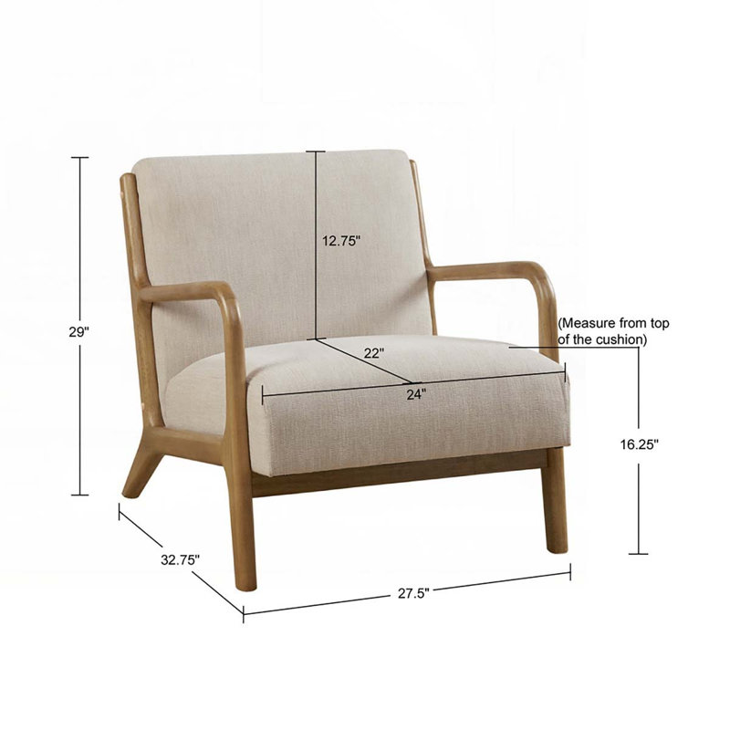 Chaise rembourrée en polyester avec 4 pieds
