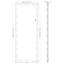 Miroir de plancher pleine longueur 3 couleurs pour le vestiaire: noir 63 po x 24 po, fixation murale, commande tactile, corps en aluminium.-1016487924-1016487925