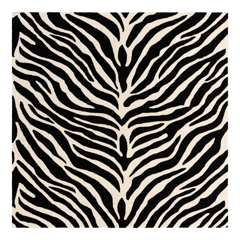 Tapis zèbre Kimber, Carré 7 pi 10 po