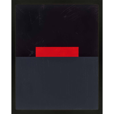 «Slice of Red 1» par Robert Kamnatnik - Art mural encadré
