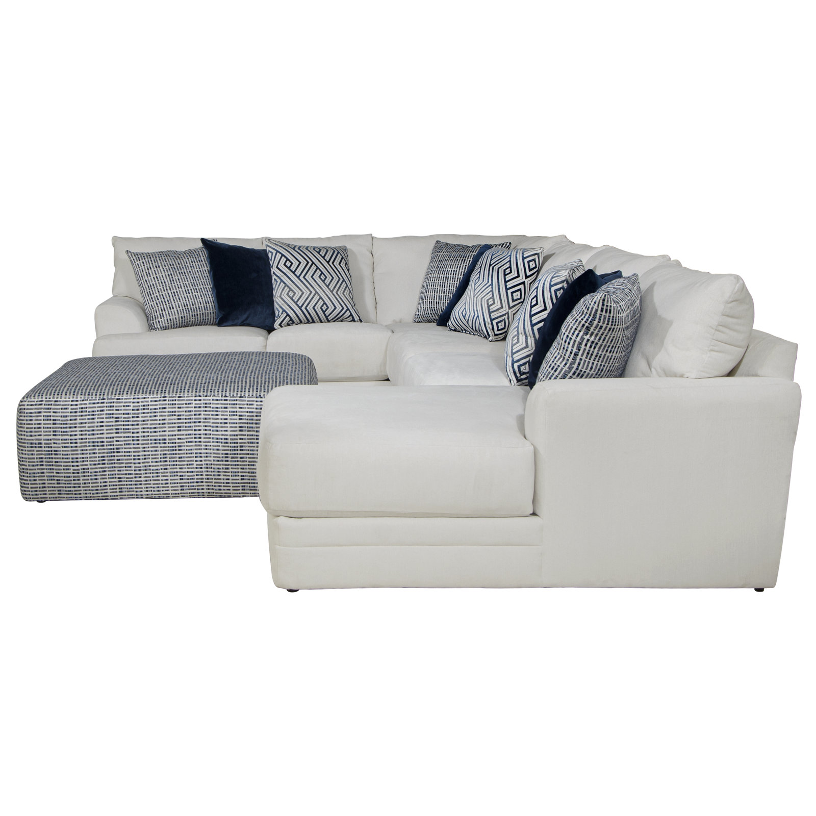 Mazekine Modular Upholstered U-Sectional, Left Hand Facing