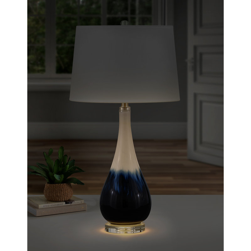 Lampe de table en verre USB