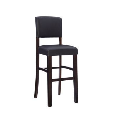 Upholstered Faux Leather Counter Stool
