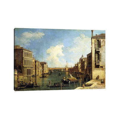 The Grand Canal, Venice, Looking East From The Campo Di San Vio, by Canaletto - Wrapped Canvas Painting