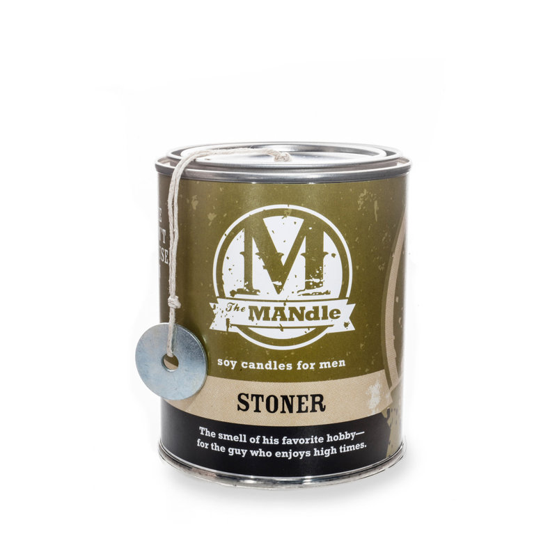 Bougie parfumée avec support en métal The Stoner