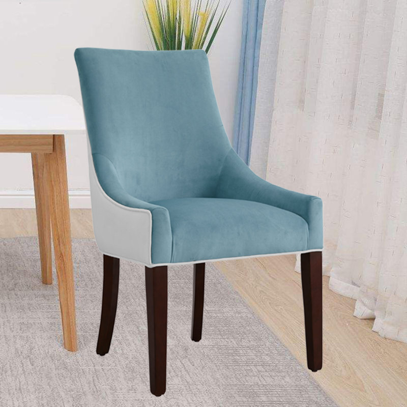 Chaise rembourrée Eric, Écume de mer / neige
