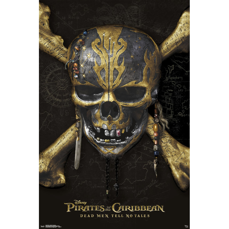 « crossbones », impression sur papier 5-crâne des caraïbes