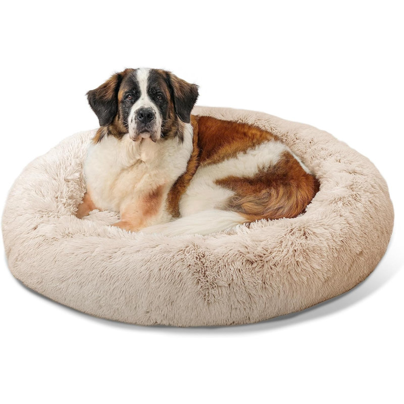 The Original Calming Shag Doughnut, Extra Extra Large (50" W x 50" D x 9" H), Chocolate