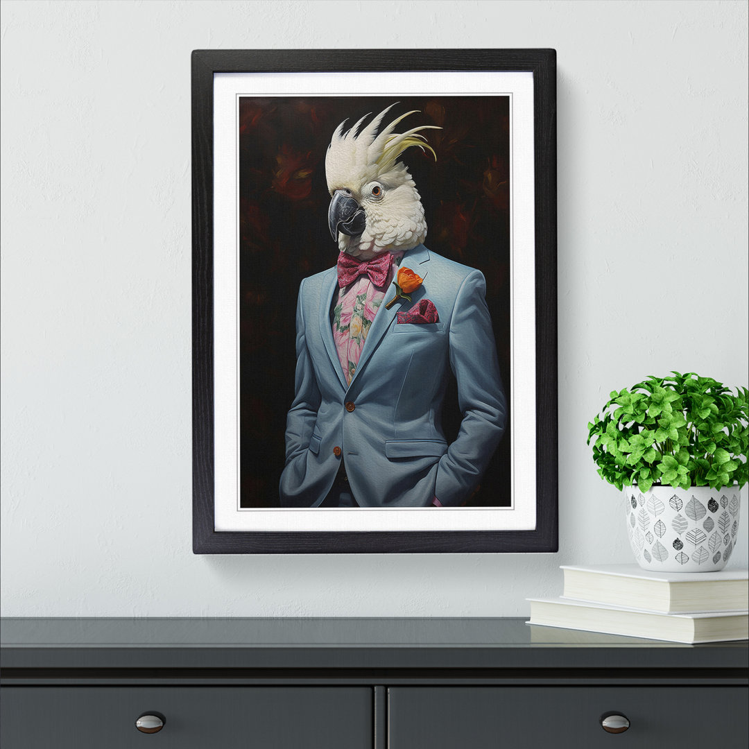Cockatoo No.4 - Single Picture Frame Print on Wood