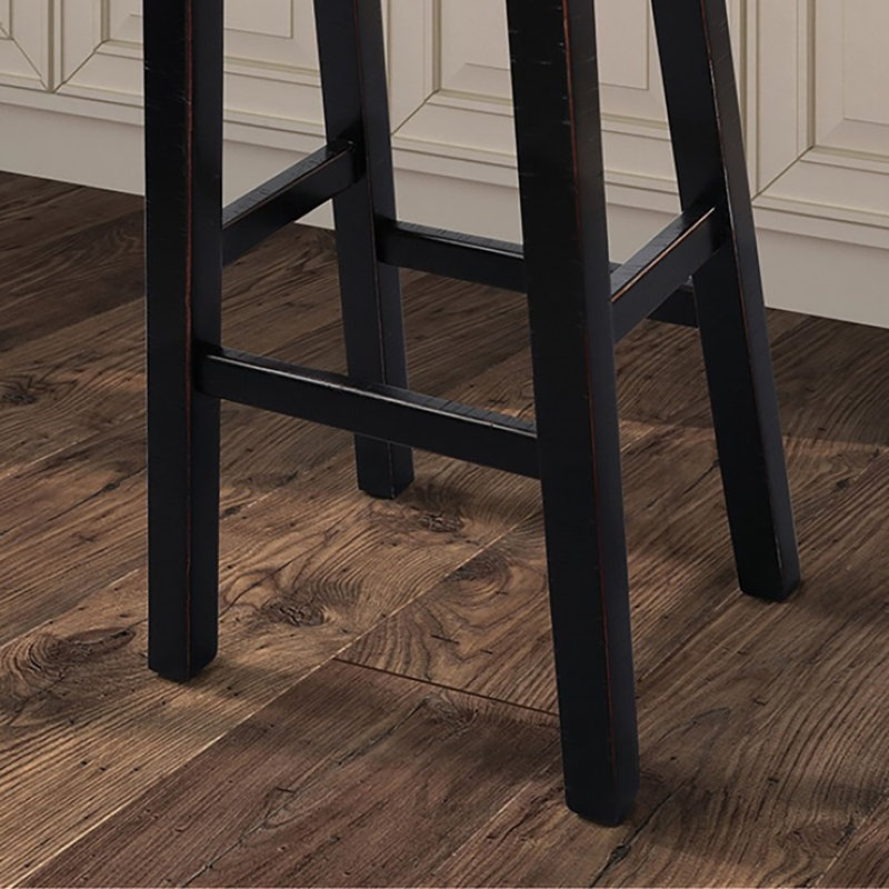 Tabouret de bar Baregar (ensemble de 2), Naturel / noir, Tabouret de bar (siège d'une hauteur de 29 po)