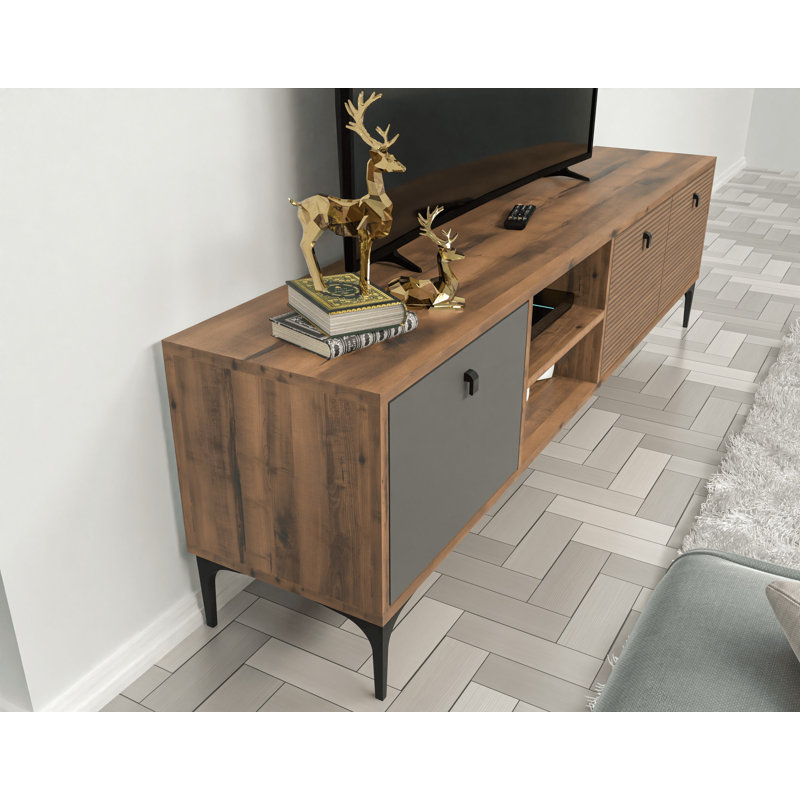 Keikei Unfinished TV Stand, Grey