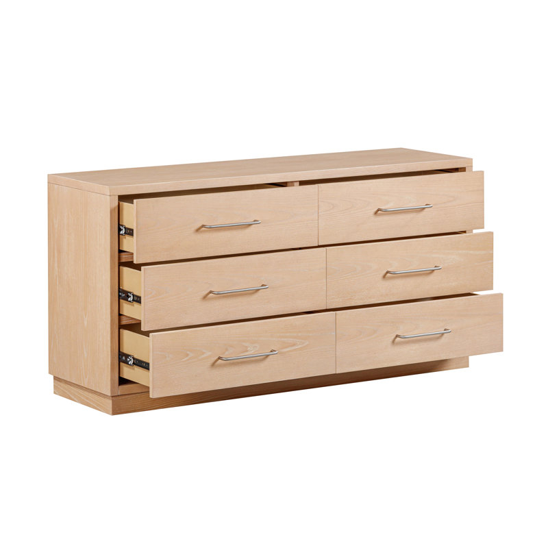 Commode en bois naturel Marlow, Bois naturel