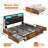 Storage Queen Bed Frame With Led Headboard & Charging Station, 4-drawer Platform Bed With Quiet Support-1668460069-1655967036