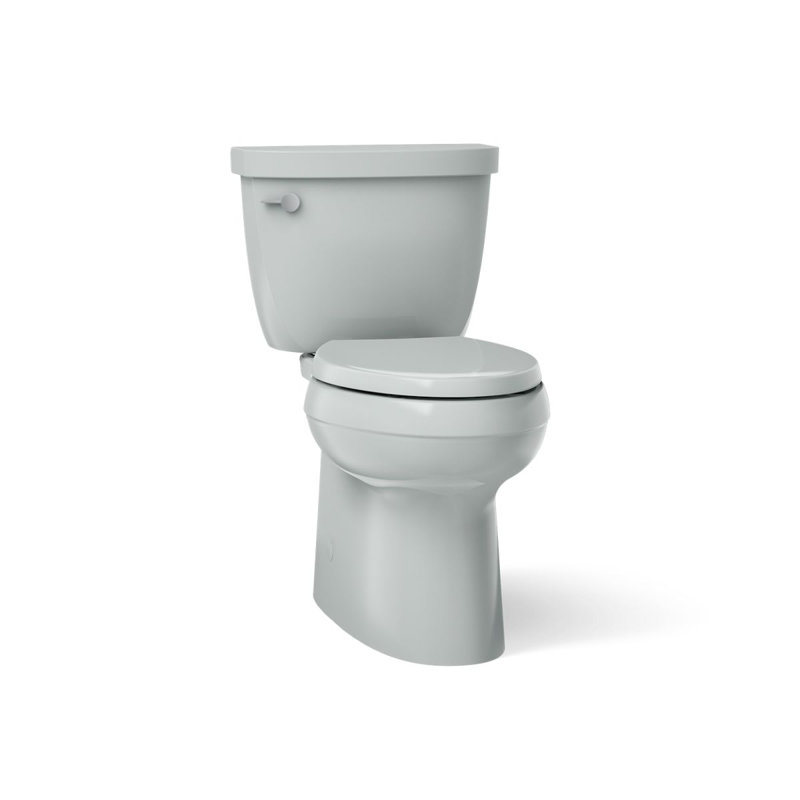 Cimarron Comfort Height Two-Piece Elongated 1.28 Gpf Chair Height Toilet, Ice Grey