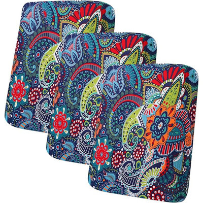 Floral Stretch Sofa Cushion Covers – Washable 3-Cushion Slipcovers For Couch Or Patio Furniture