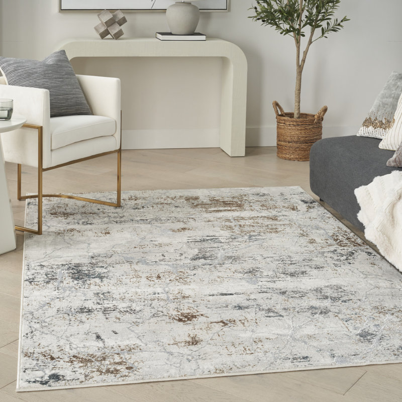 Briyith Abstract Indoor Rug, Rectangle 5'3" x 7'3"