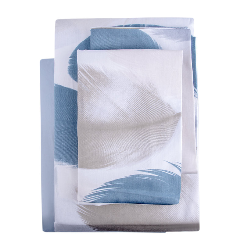 Sateen Abstract Sheet Set, Twin Sheet Set with 2 Pillowcases