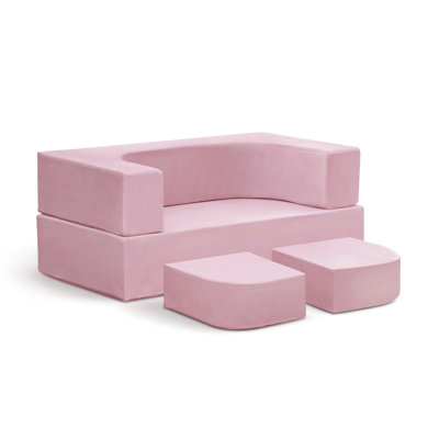 Kids Sofa Bed,Modular Couch Free Combination,Convertible Toddler Play Couch Furniture For Small Playroom