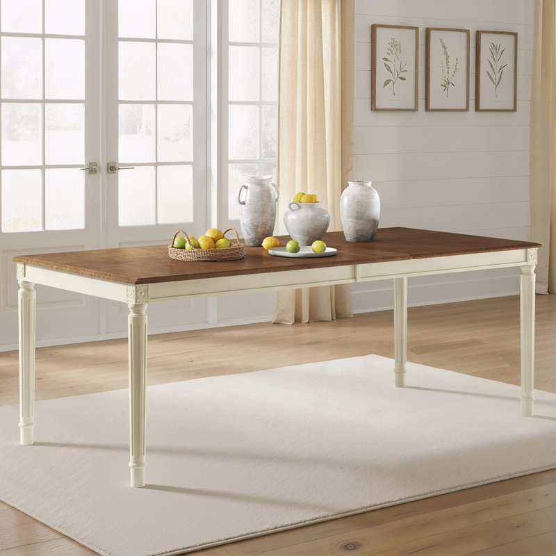 Table de salle à manger Farmhouse, Brown/White