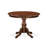 5 Piece Dining Table Set for 4 Includes a Round Kitchen Table with Pedestal and 4 Coffee Linen Fabric Parson Dining Room Chairs, Mahogany-506038091-506038098-506038097