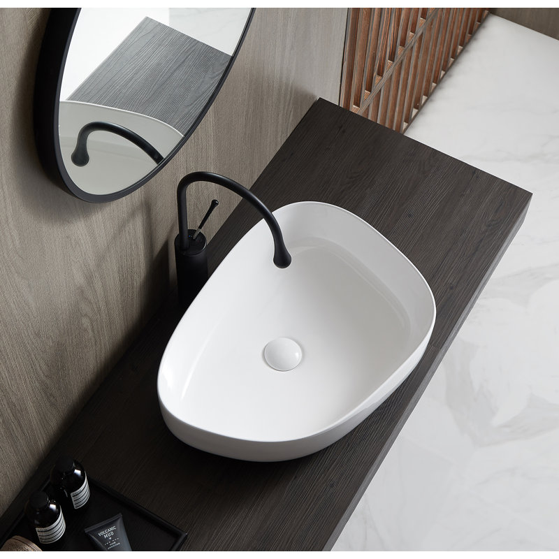 Eridanus 21.6mm L x 16.1mm W Vitreous China Oval Sink