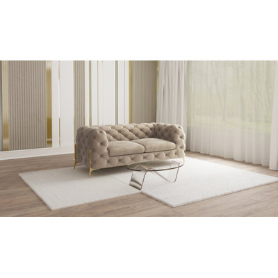 Chesterfield Sofa Atoka with Gold Metal Legs