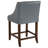 24" High Transitional Full Back Wooden Counter Height Stool with Accent Nail Trim-84895865-90139913