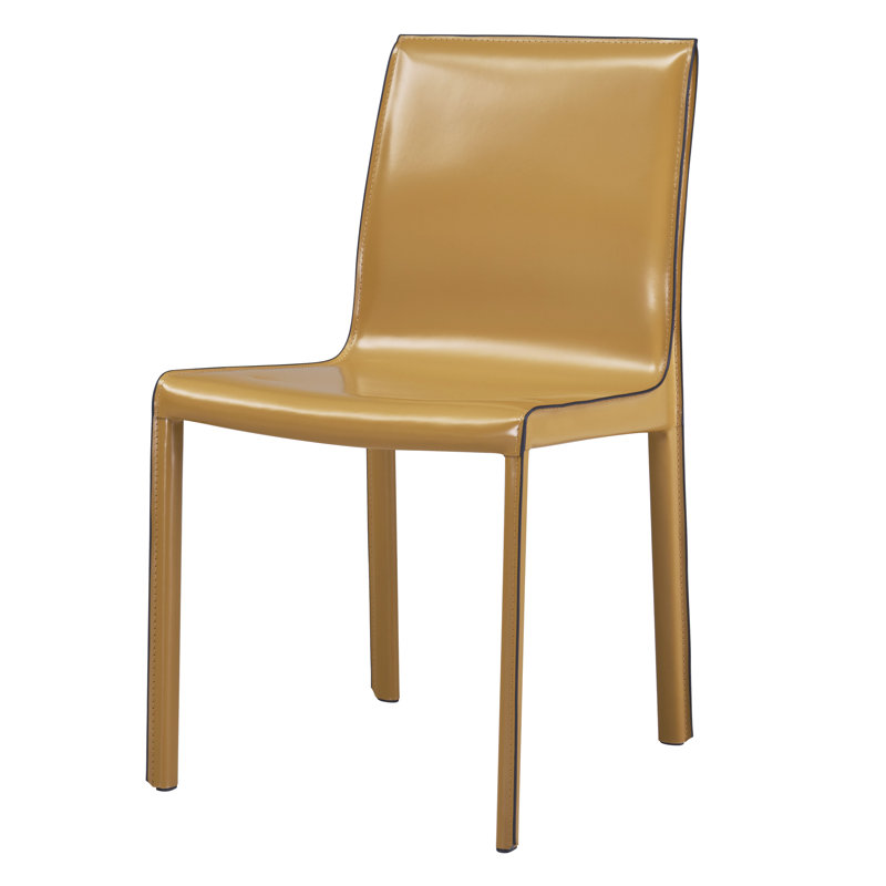 Thorsen 18.5'' H Faux Leather Upholstered Side Chair, Faux Leather Chestnut