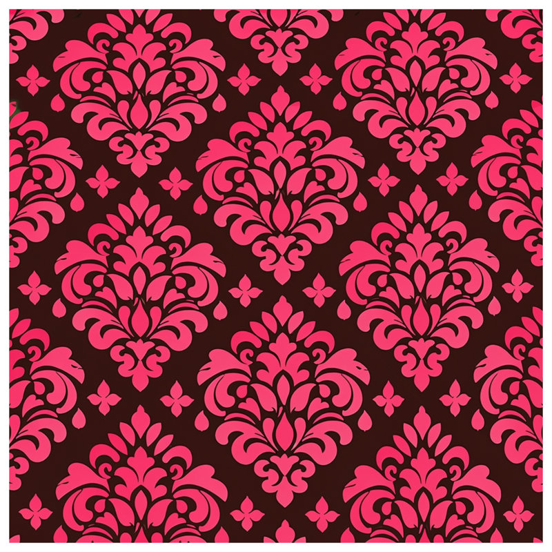 Pink Damask Pattern Double Sided Throw Pillows, 18 x 18 inches